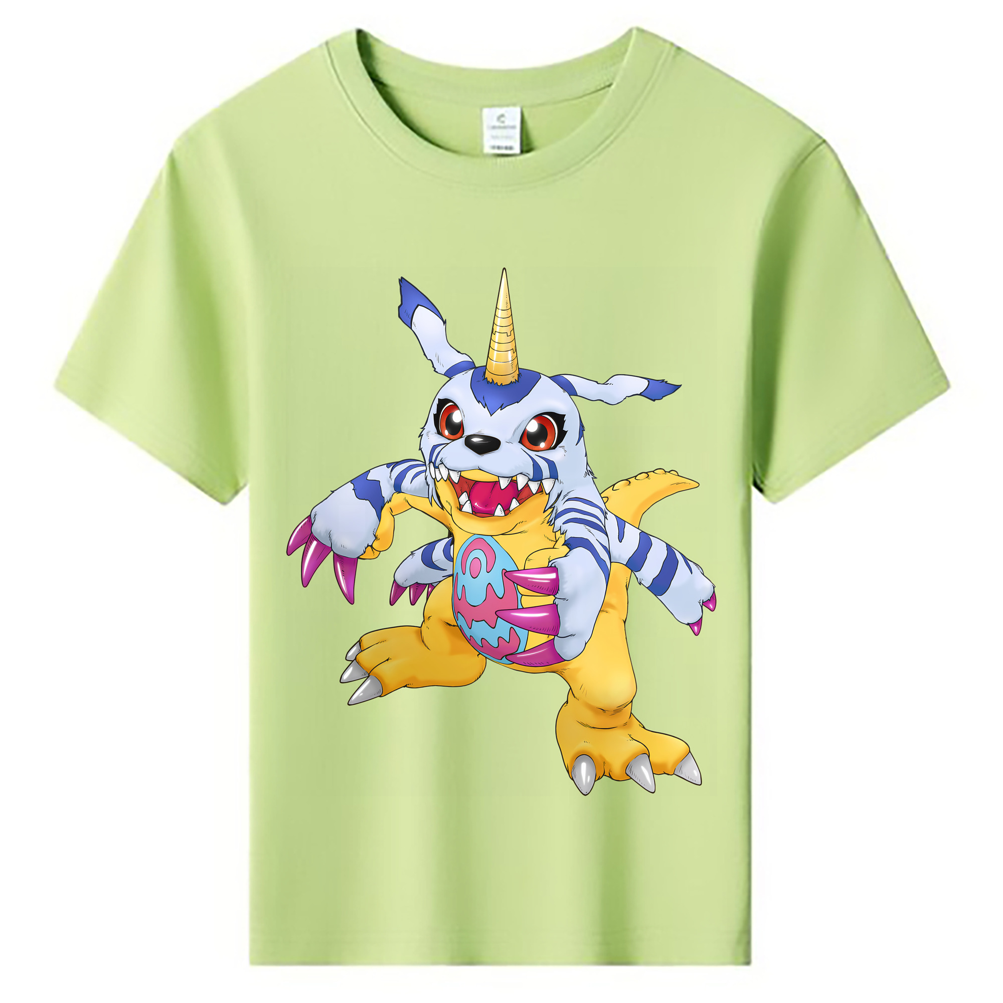 （画像用） Digimon デジタルモンスター/デジモン 綿100％キッズTシャツ（フロントプリント）